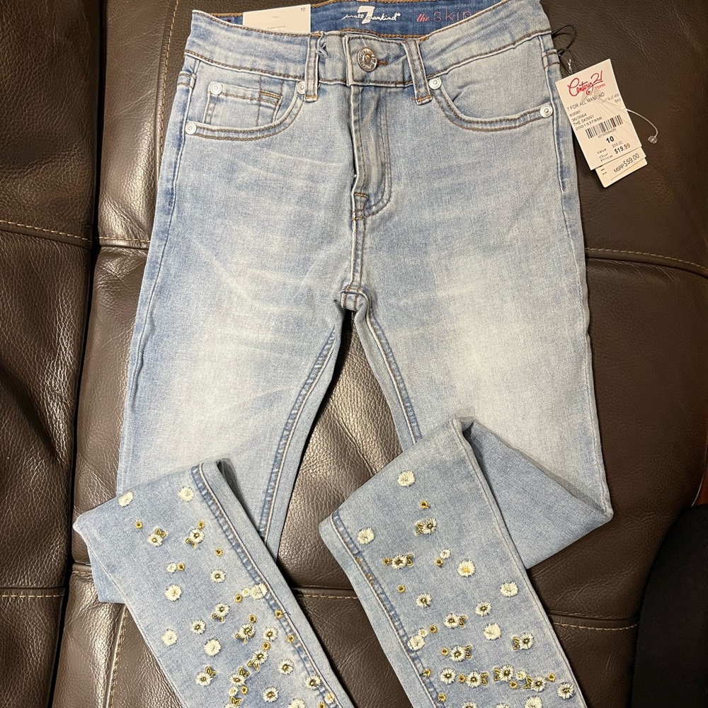 Girl’s Skinny Jeans, 7 for all mankind.